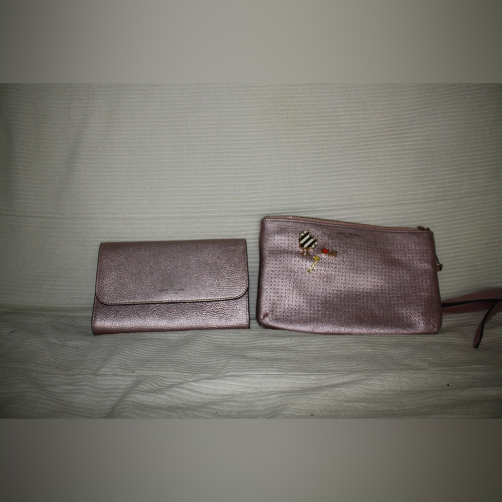 Henri Bendel Vintage Influencer 2-in-1 Pink Leather Crossbody Bag Purse Set